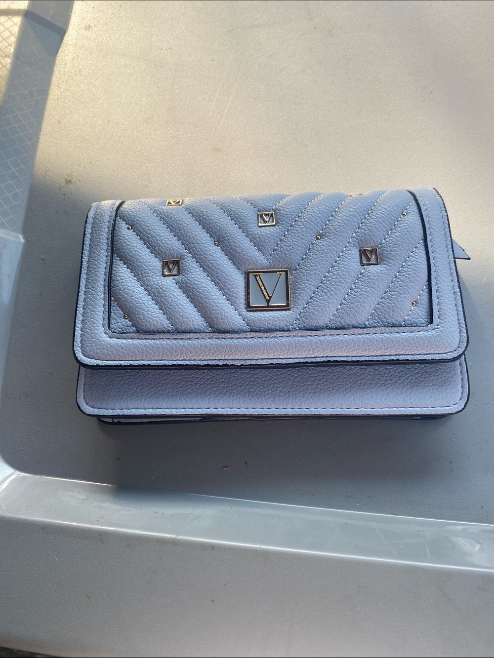 Victoria's Secret Quilted Crossbody Bag in Light Blue